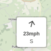 Wind indicator at 120 metres above Westonzoyland.